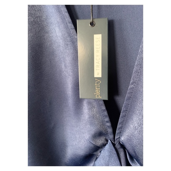 Nwt Plenty by Tracy Reese Navy Bell Sleeve Blouse - Picture 7 of 9